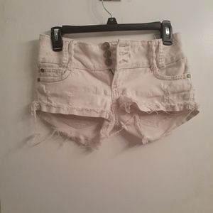 Almost famous white shorts size 1